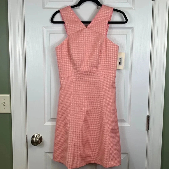 NWT Shoshanna pink Junelle fit and flare dress sz 6 - Picture 1 of 11